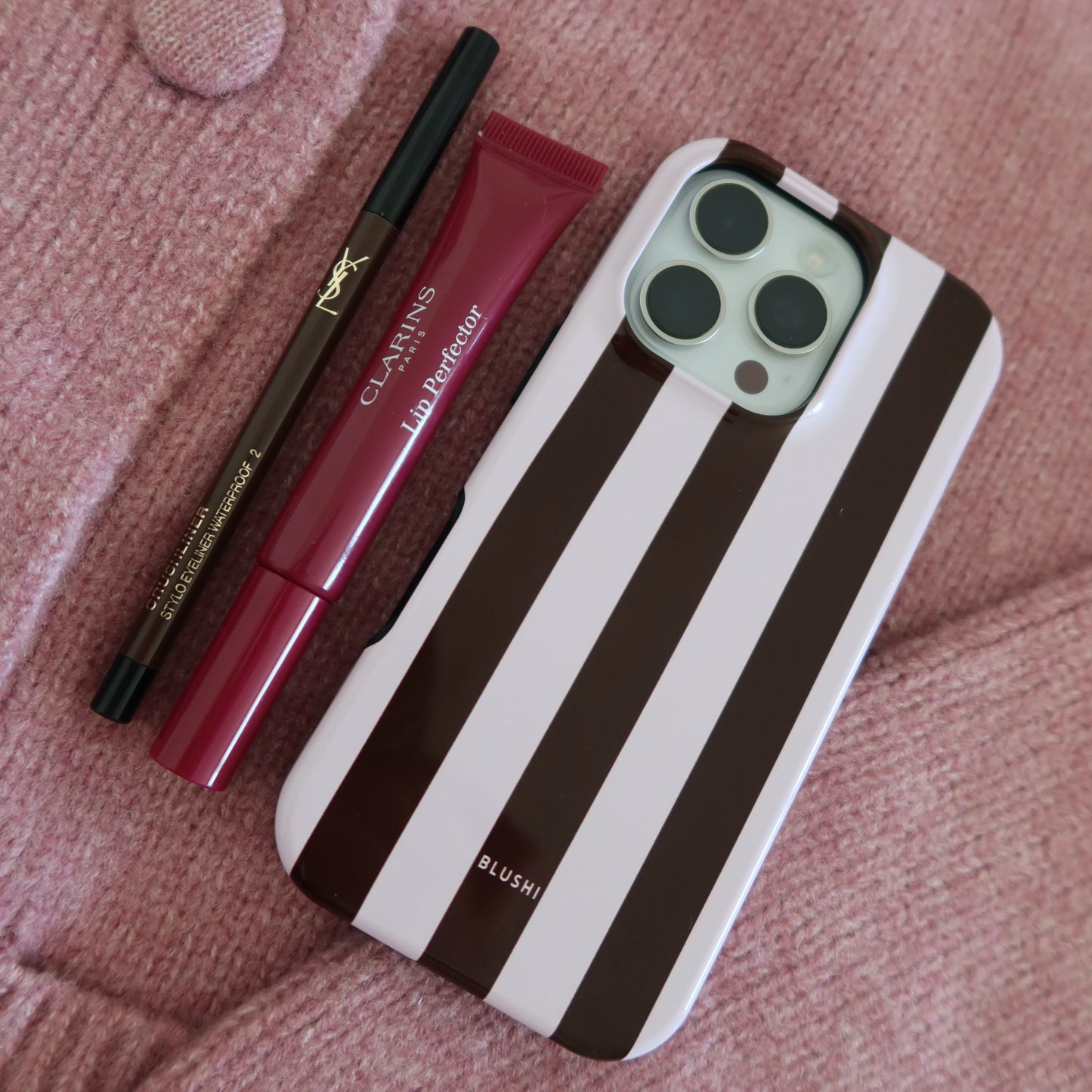 Mocha Blush Stripes