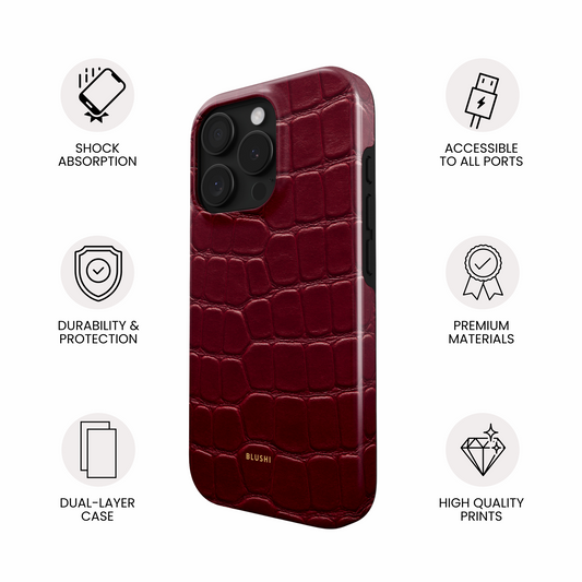 Burgundy Croco