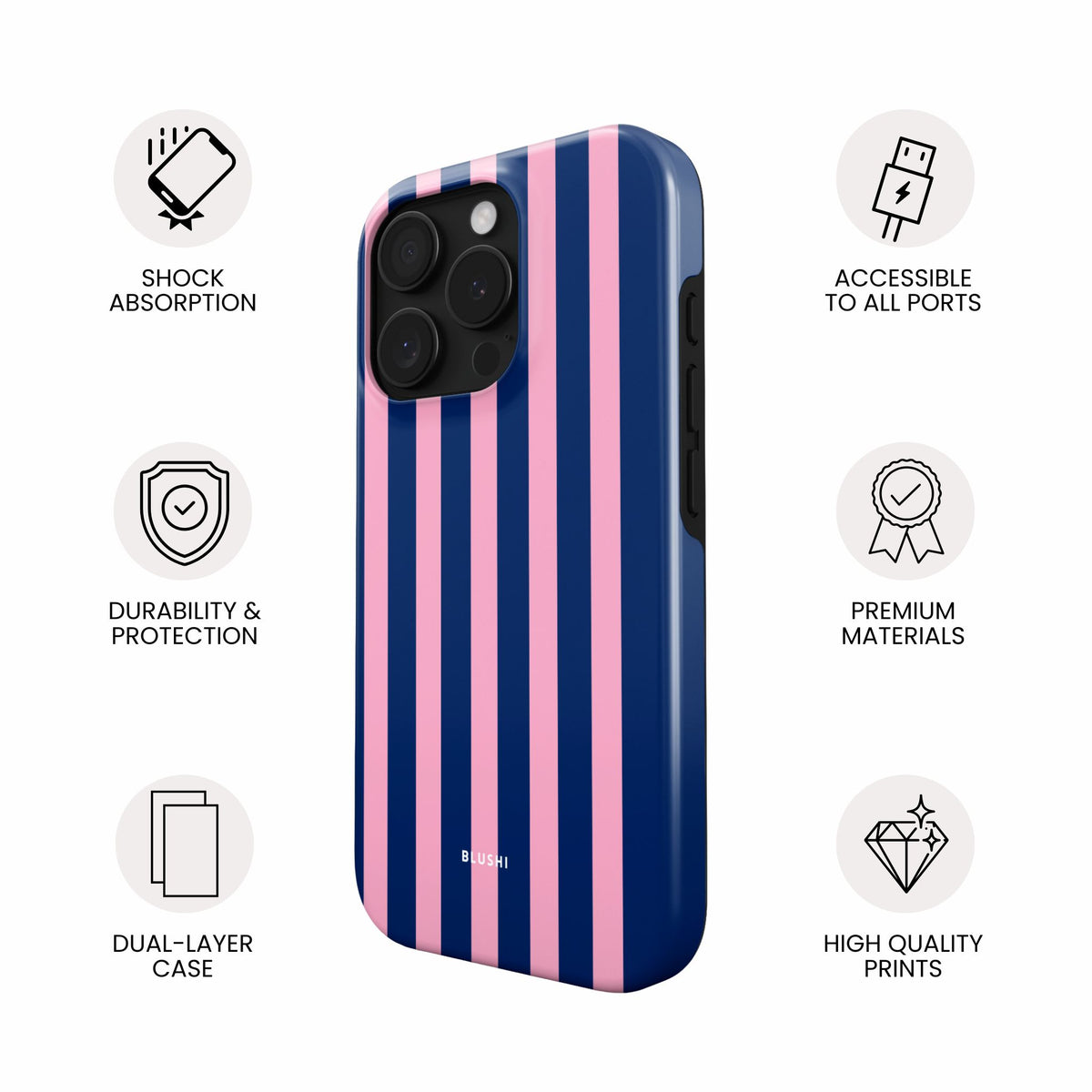 Pink & Navy Stripes (MagSafe)