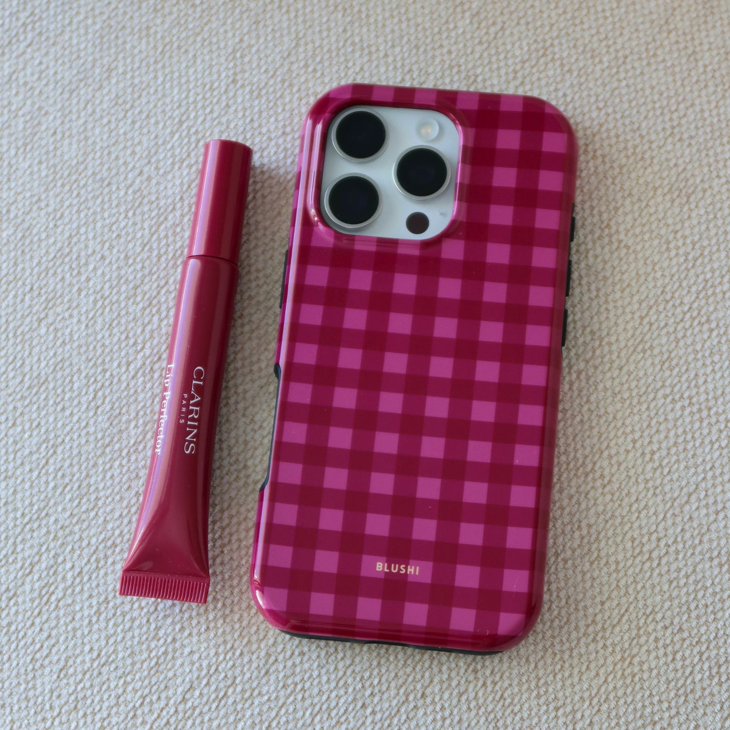 pink checkered phone case for iphone and samsung