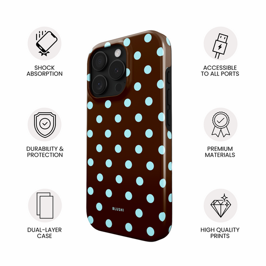 Polka Dot | Brown and Blue