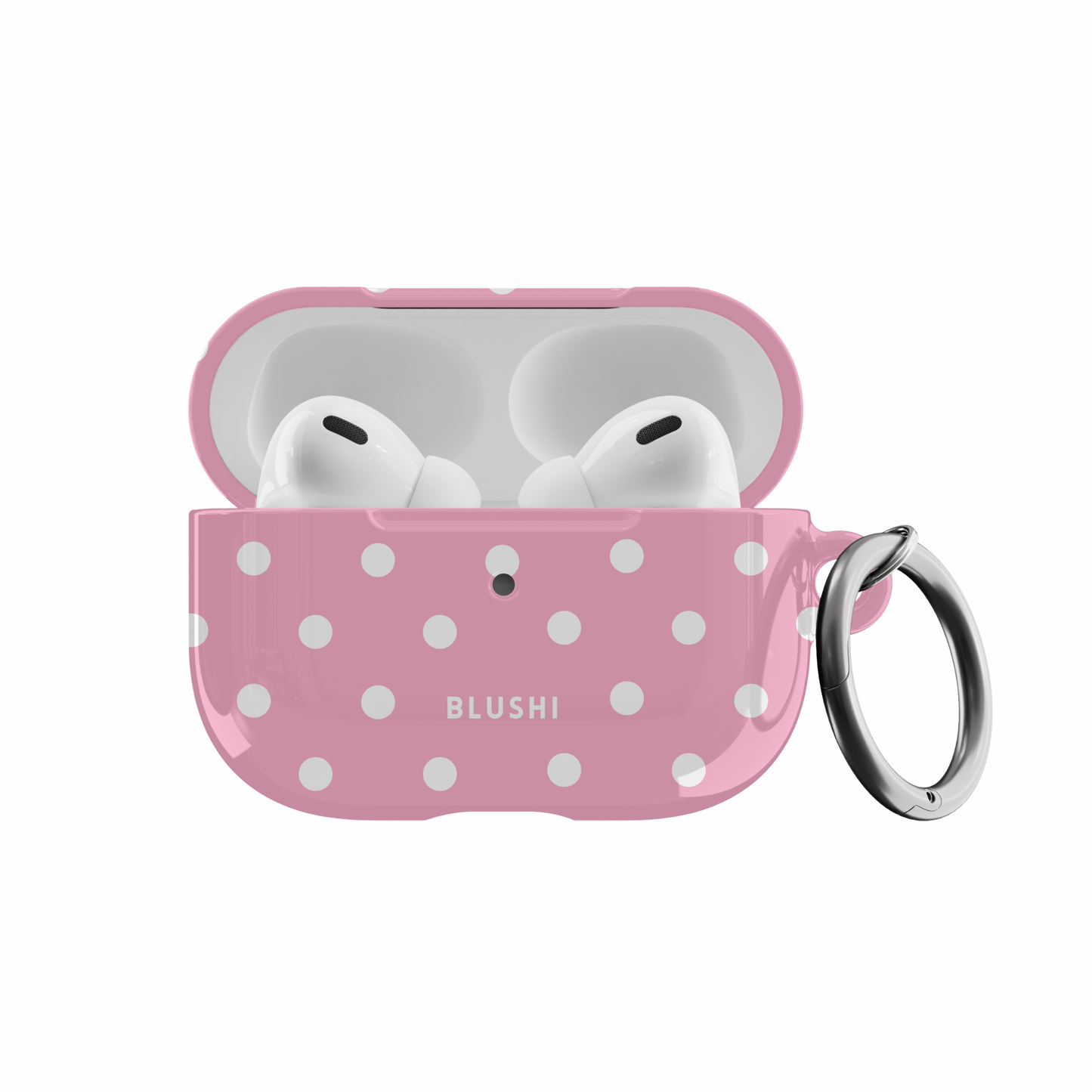 Pink & White Polka Dots AirPods Case