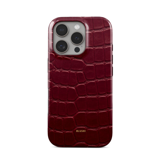 Burgundy Croco