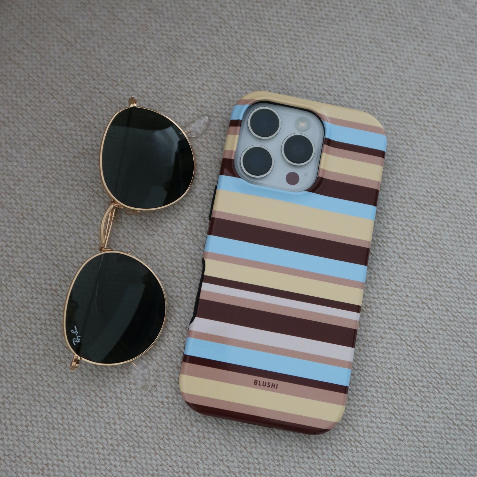 summer chic striped phone case