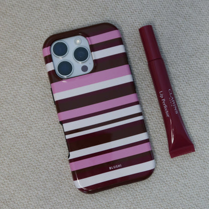 Neapolitan - Pink Striped MagSafe iPhone Case