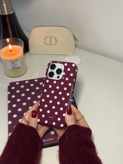 Polka Dot ⎪Burgundy and Pink