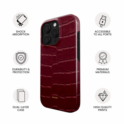 Burgundy Croco