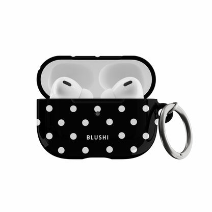 Polka Dots Black & White AirPods Case
