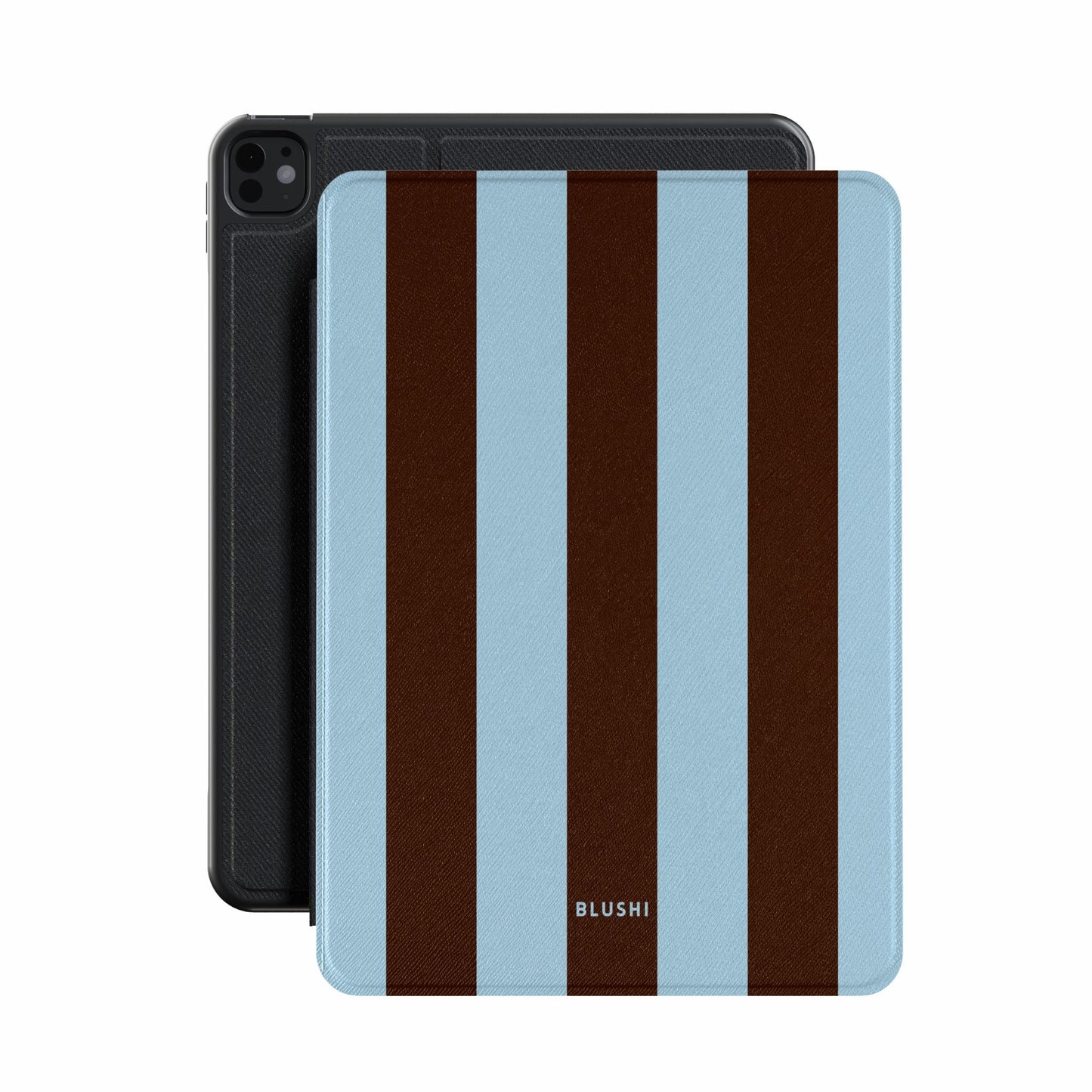 Brown & Blue Stripes iPad Case