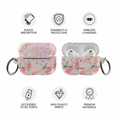 Étui AirPods à roses vintage