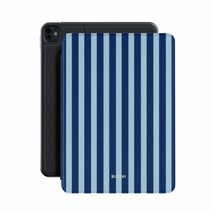 Navy & Blue Stripes iPad Case