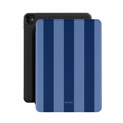 Blue & Navy Stripes iPad Case