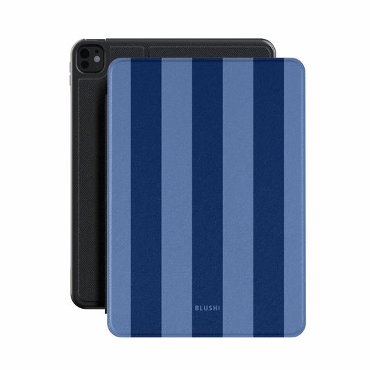 Blue & Navy Stripes iPad Case