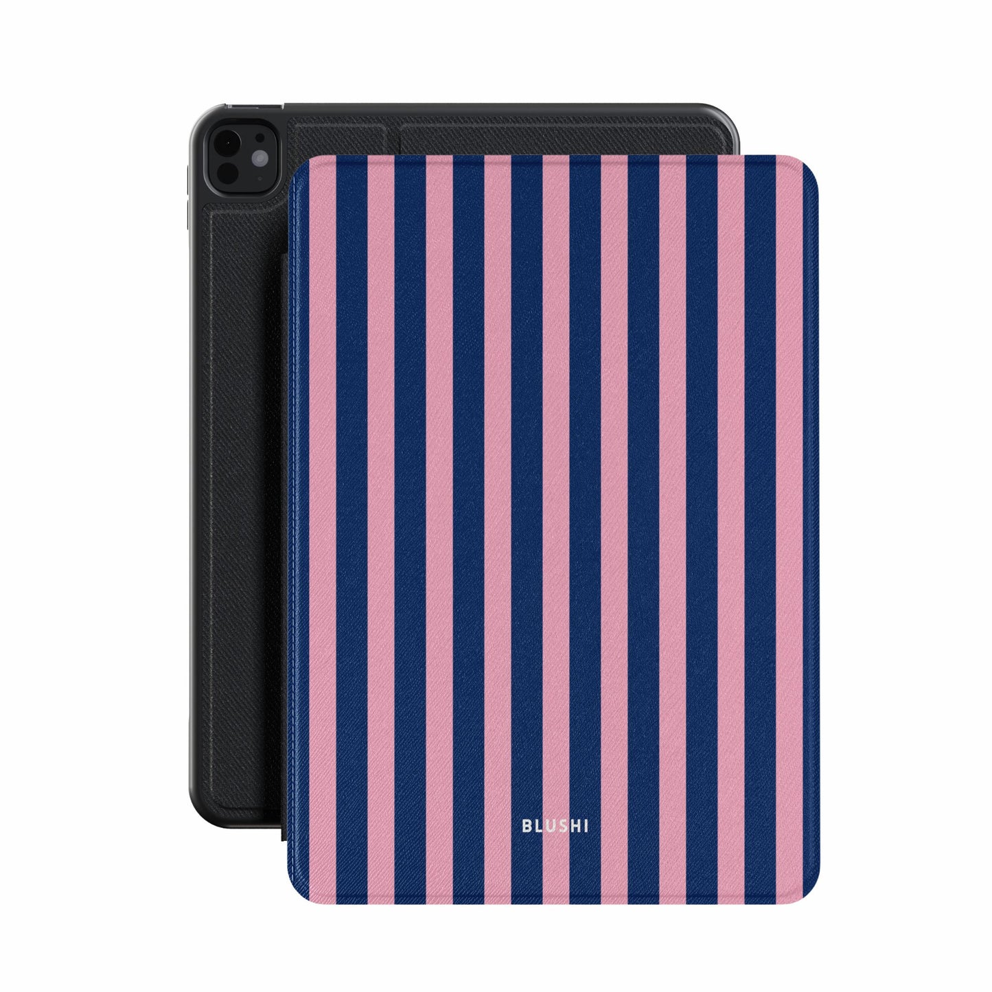 Pink & Navy Stripes iPad Case