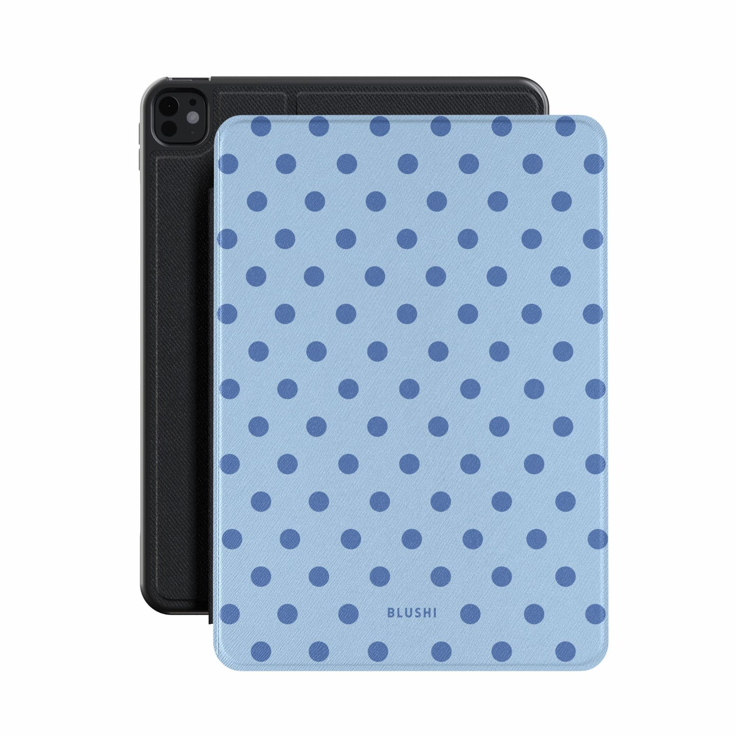 Étui pour iPad à pois bleu clair