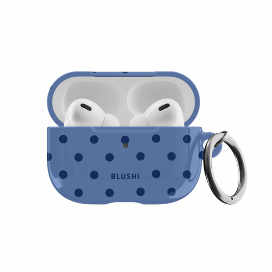 Blue & Navy Polka Dots AirPods Case