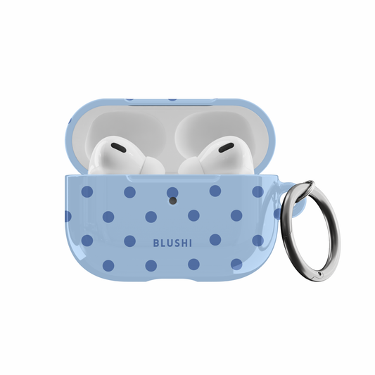 Light Blue Polka Dots AirPods Case