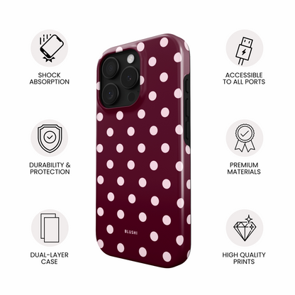 Polka Dot ⎪Burgundy and Pink