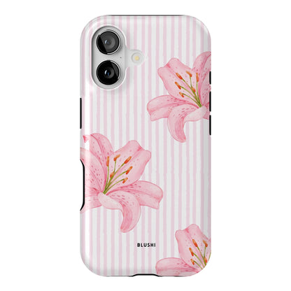 blooming lilies striped iphone 17 case