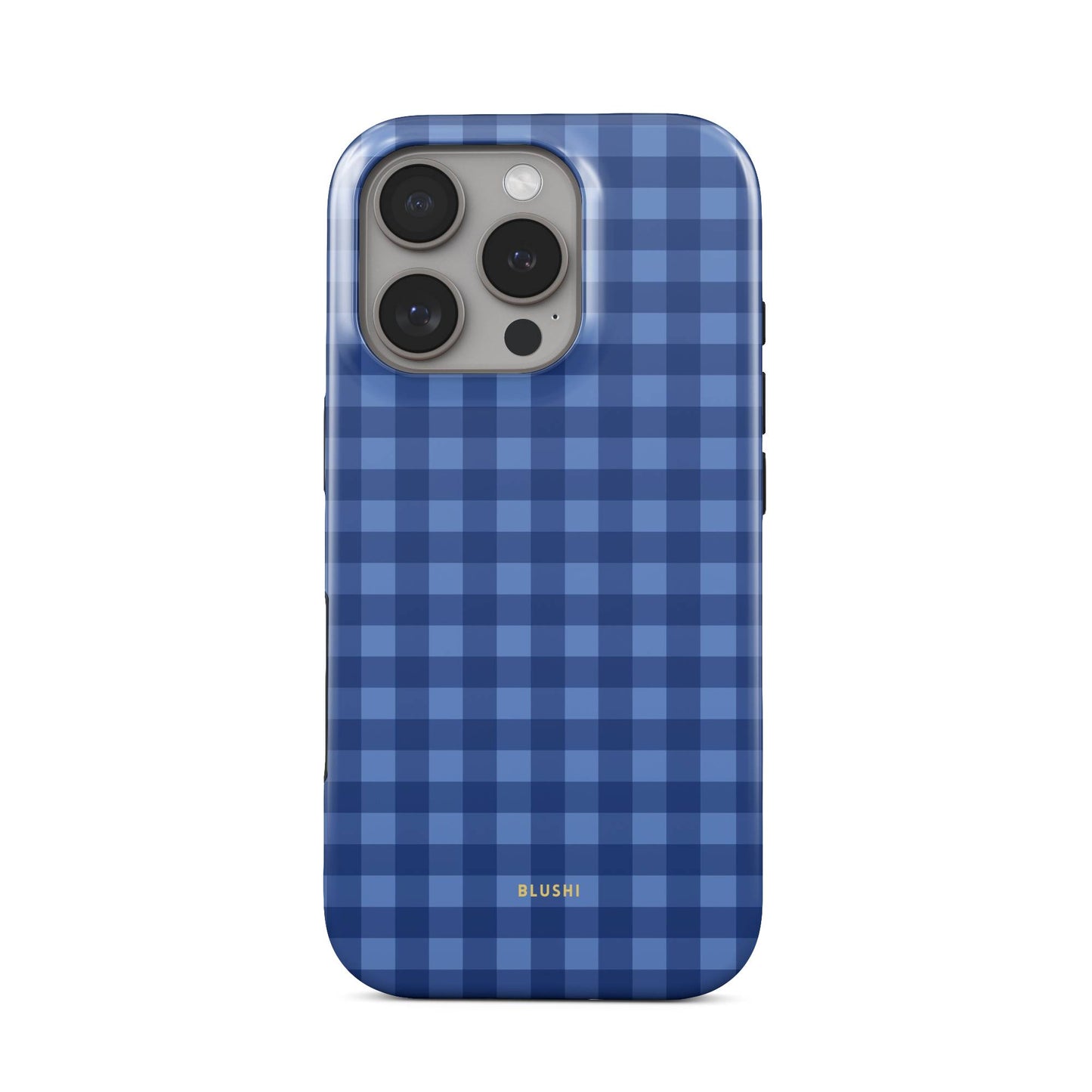 Blue Gingham iPhone Case⎪Magsafe