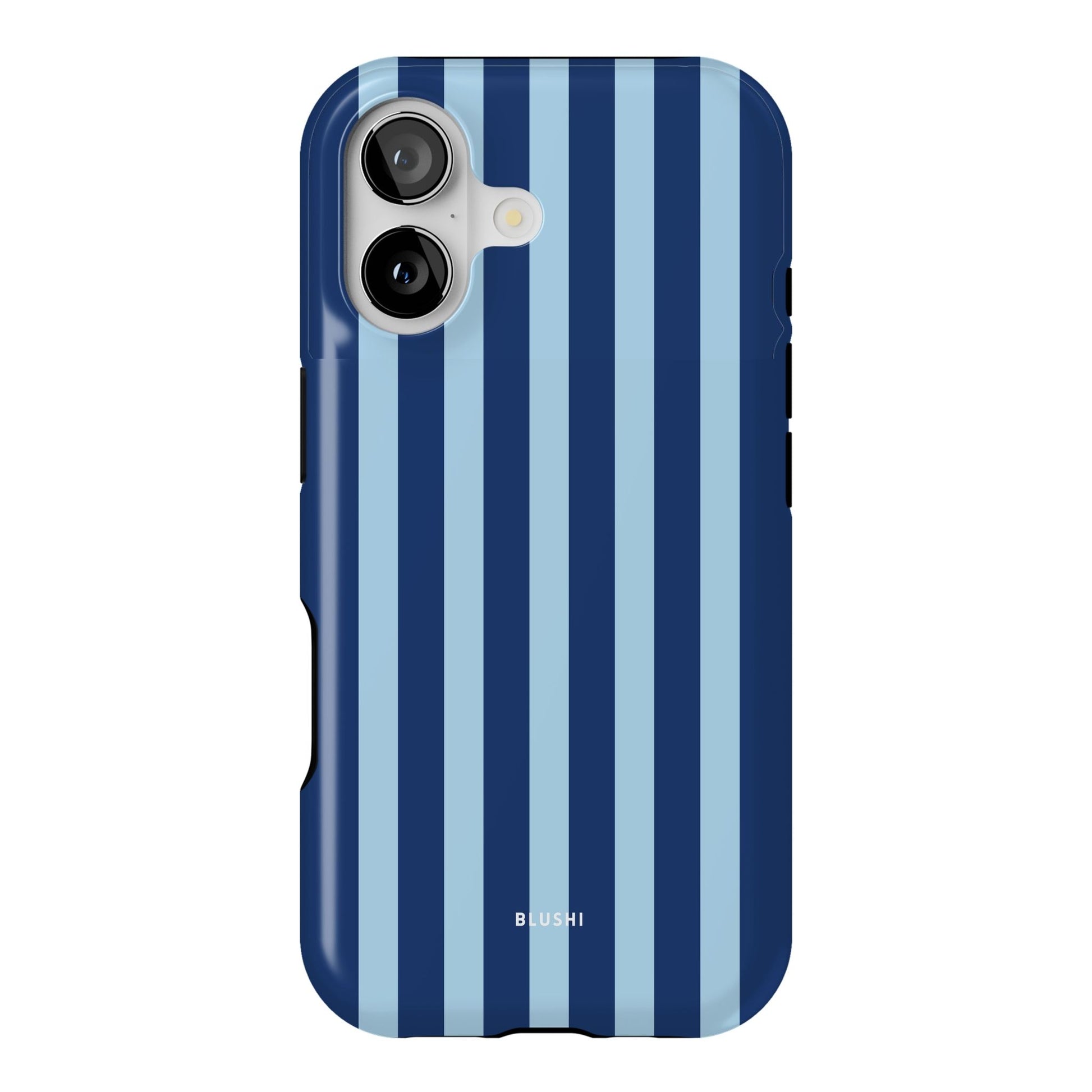 Blue navy striped iphone 17 case
