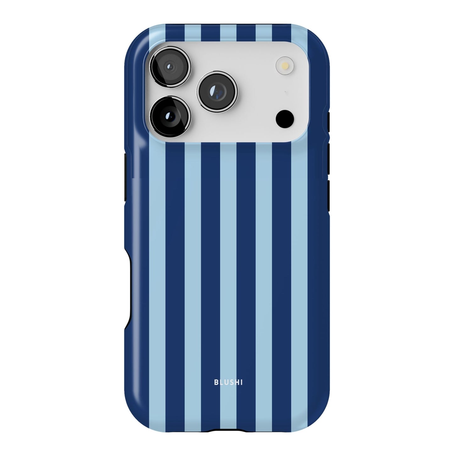 blue navy striped iphone 17 pro case
