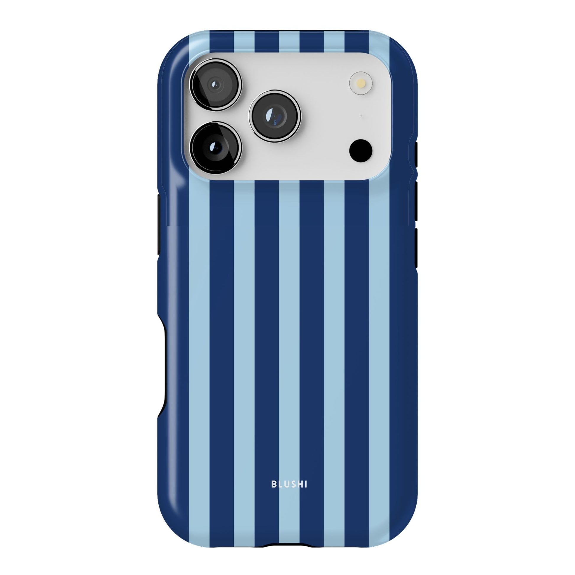 blue navy striped iphone 17 pro case