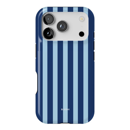 blue navy striped iphone 17 pro case