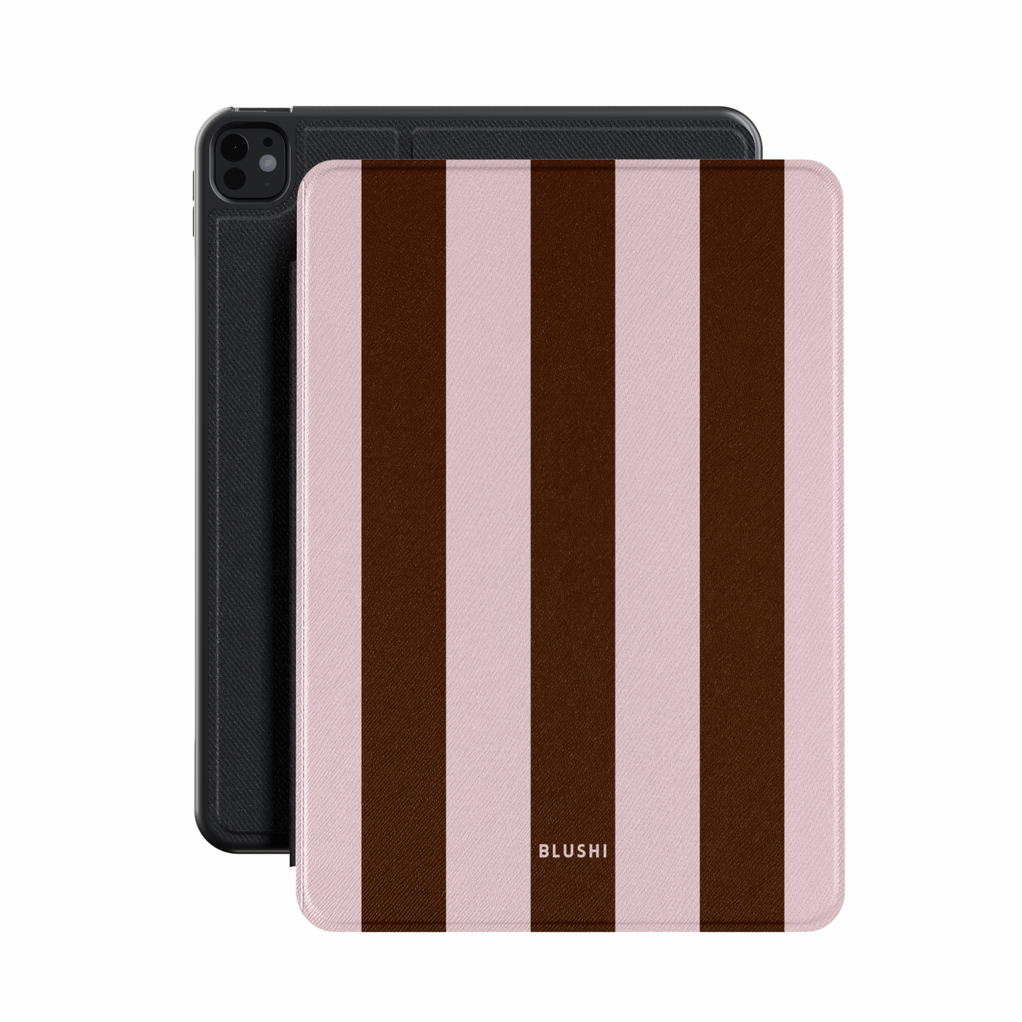 Mocha Blush Stripes - iPad Case