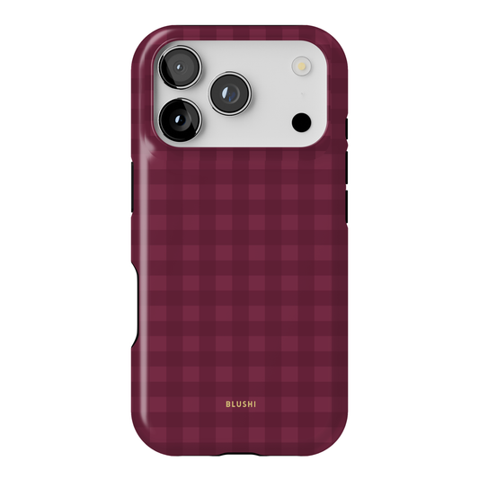 Burgundy Gingham