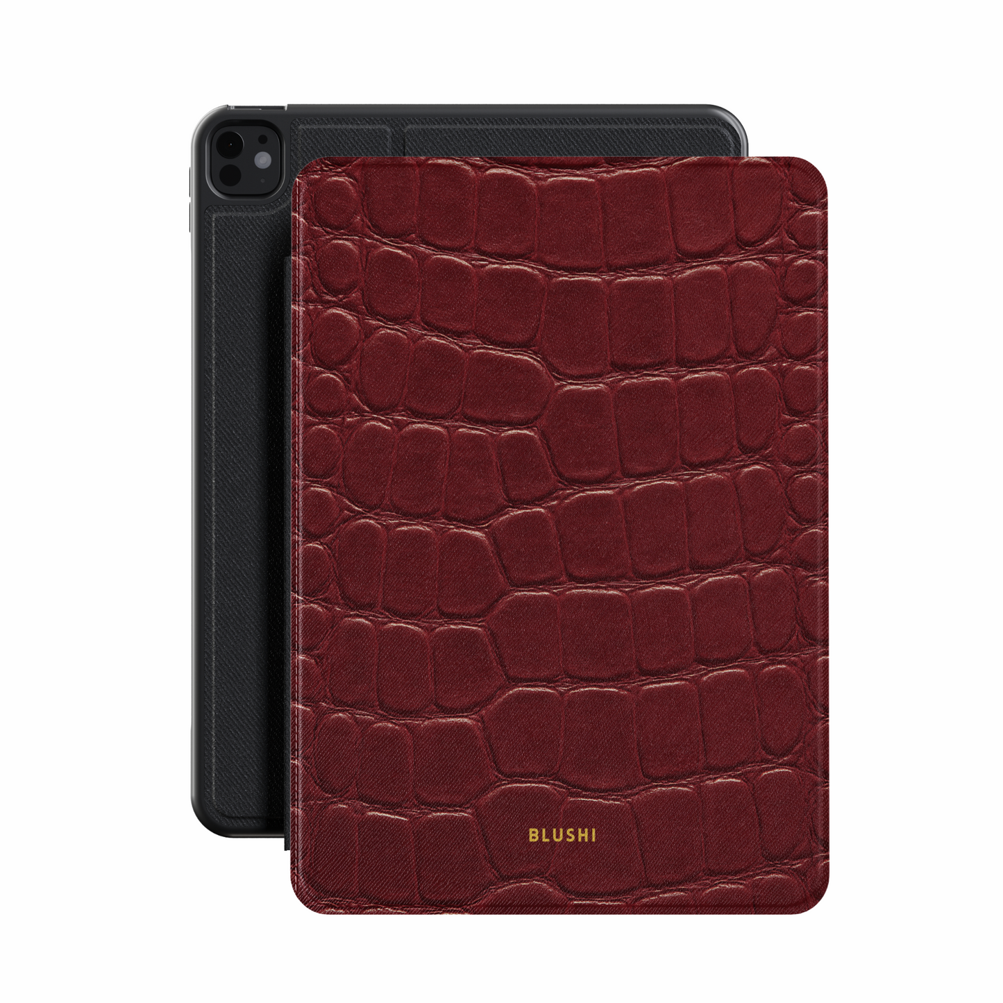 Burgundy Croco - iPad Case