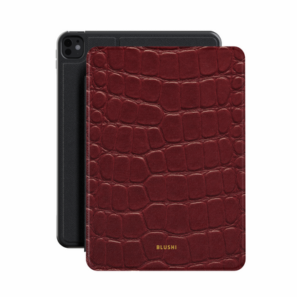 Burgundy Croco - iPad Case