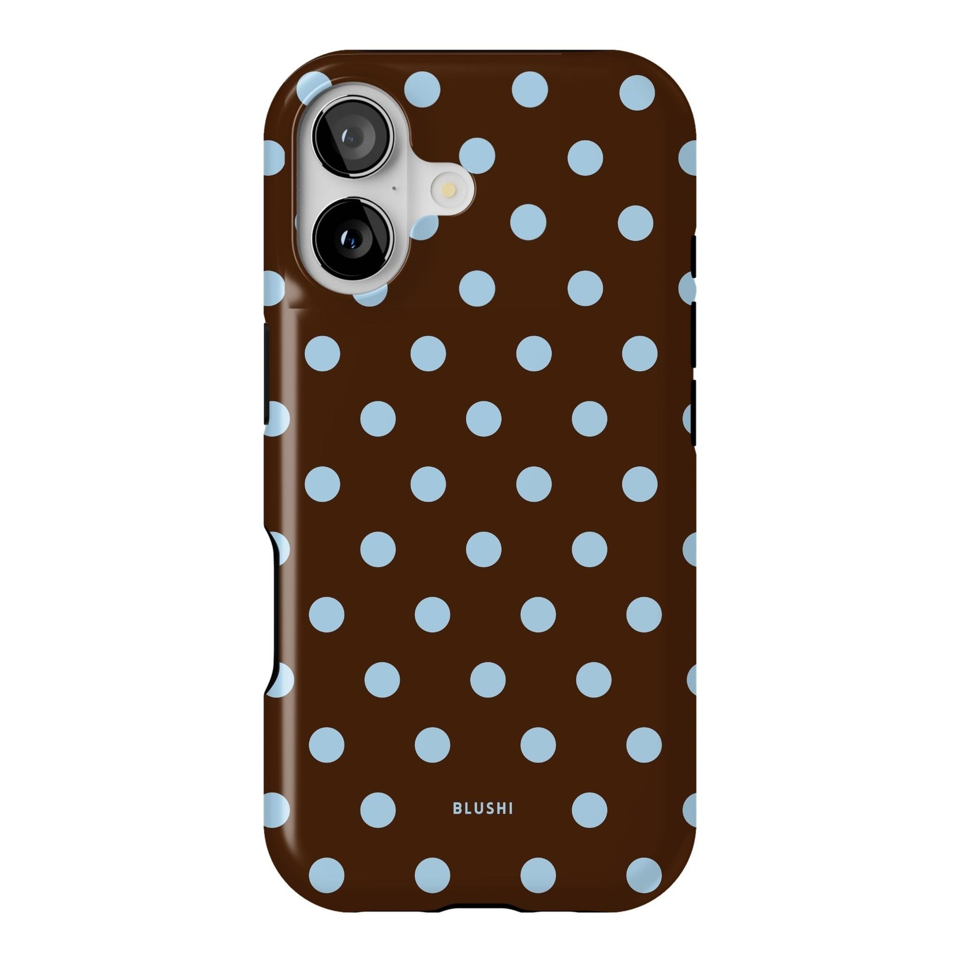 Brown and Blue Polka Dot iPhone 17 Case