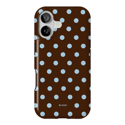 Brown and Blue Polka Dot iPhone 17 Case