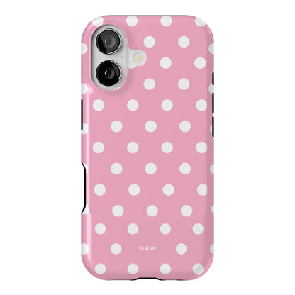 Pink and White Polka Dot iPhone 17 Case