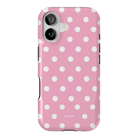 Pink and White Polka Dot iPhone 17 Case