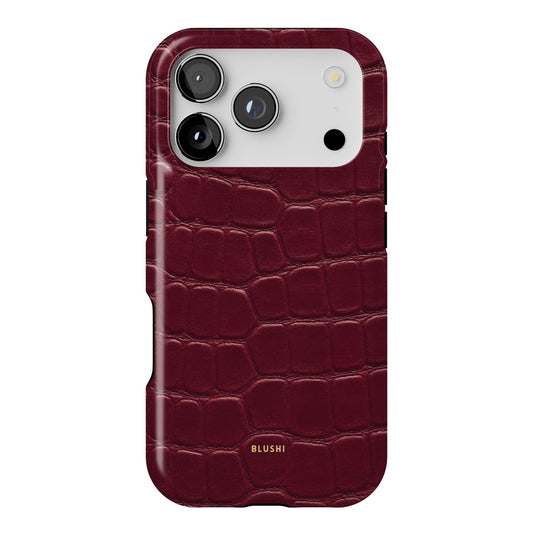 Burgundy Croco