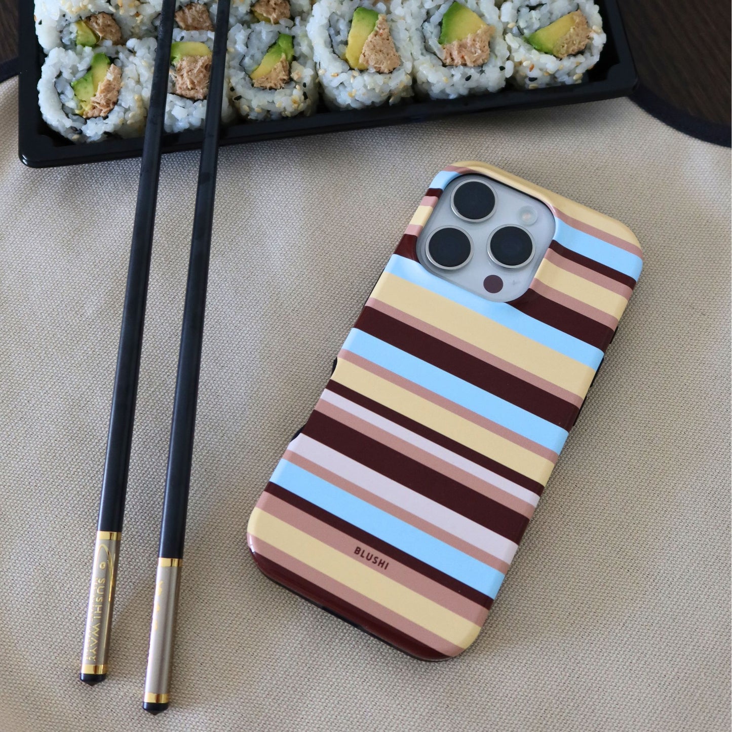Paradise Yellow Striped iphone Case