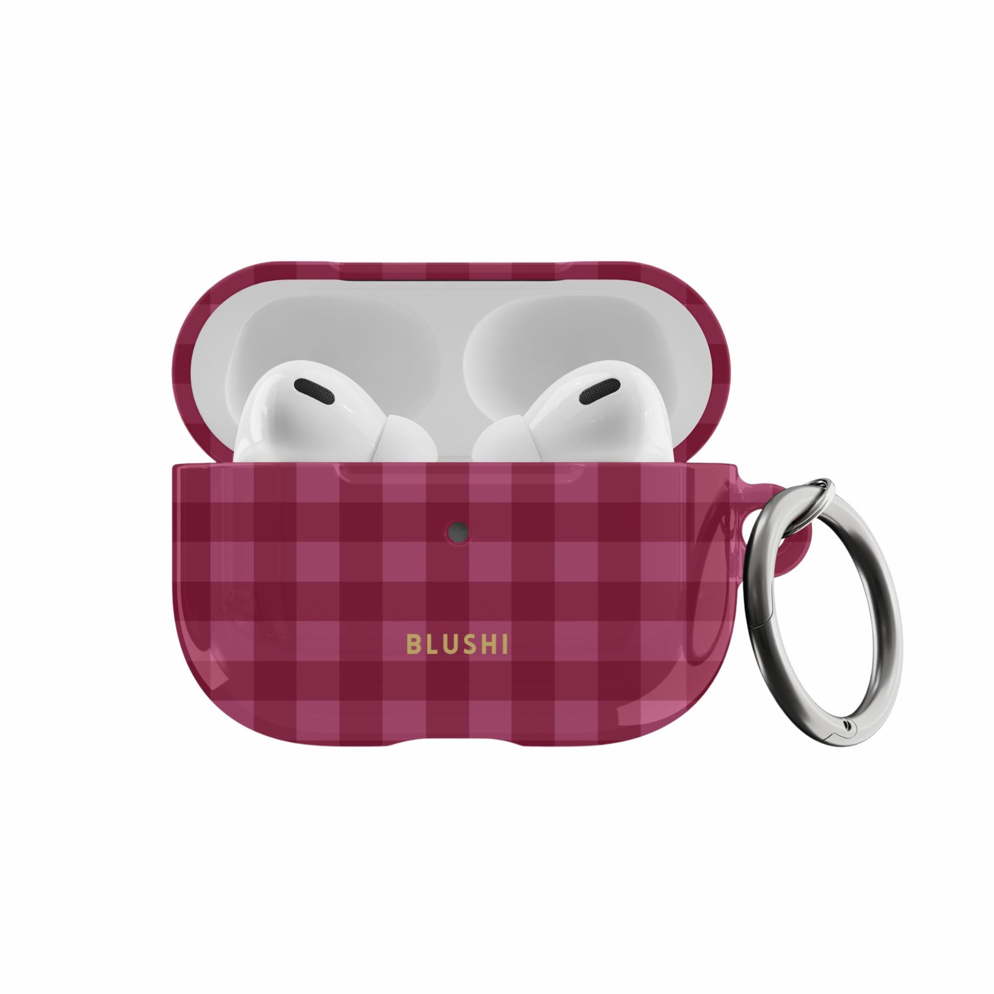 Pink gingham airpods case for AirPods 1/2, 3, 4, Pro, Pro 2 & Pro 3
