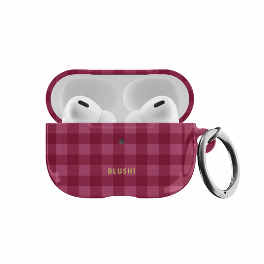 Pink gingham airpods case for AirPods 1/2, 3, 4, Pro, Pro 2 & Pro 3