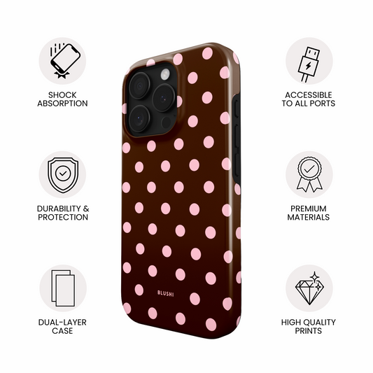 Polka Dot ⎪Brown and Pink