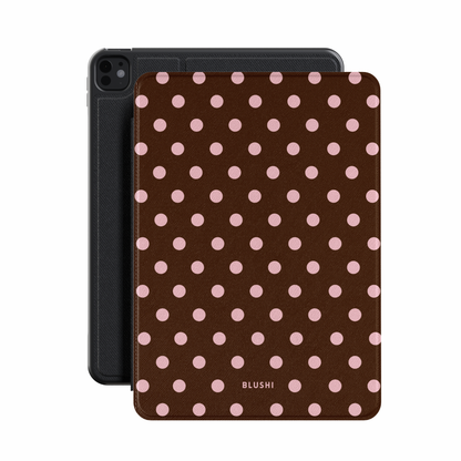 Polka Dot Brown & Pink - iPad Case