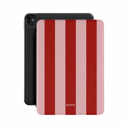 Pink & Red Stripes iPad Case