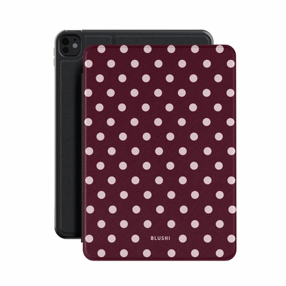 Polka Dots Burgundy & Pink⎪iPad Case