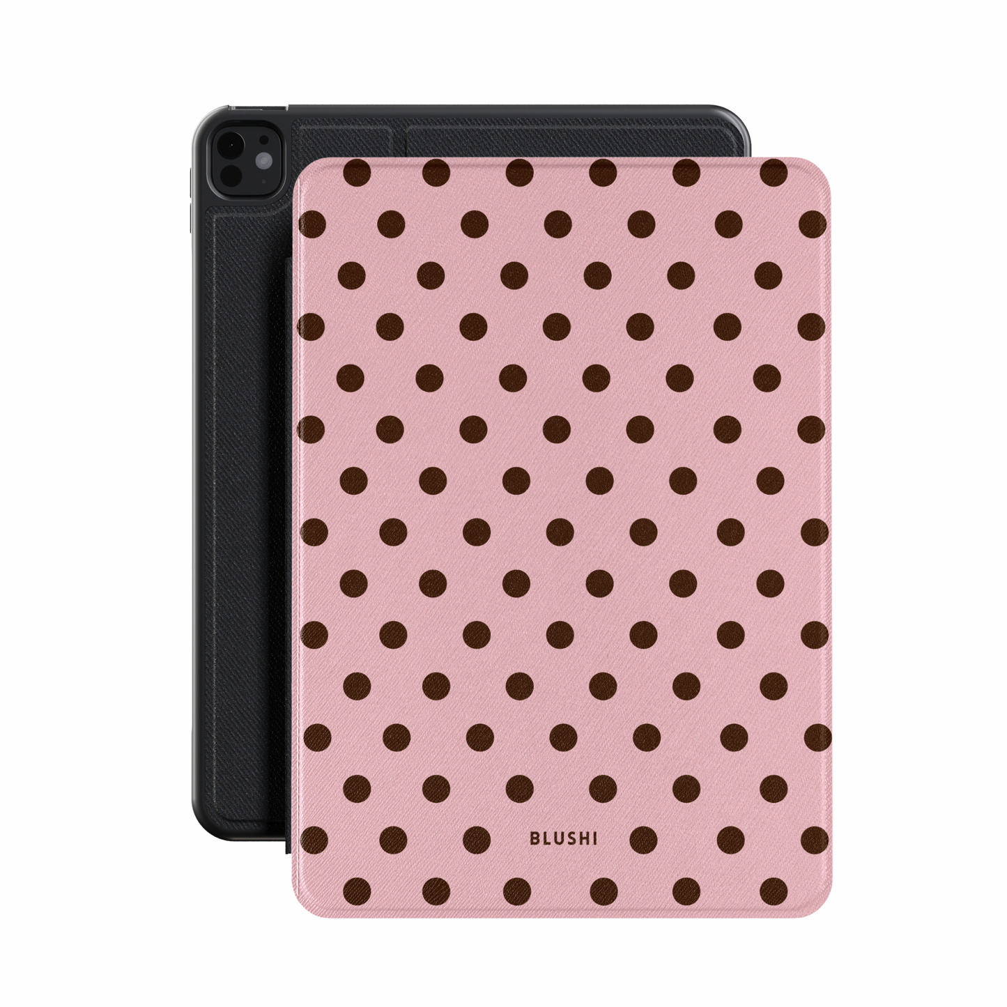 Polka Dot Pink & Brown - iPad Case