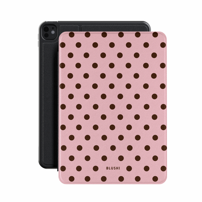 Polka Dot Pink & Brown - iPad Case